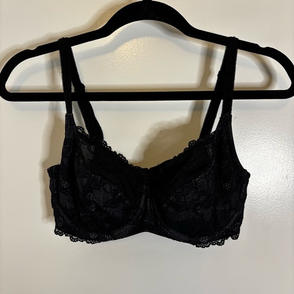 Pour Moi? Black and Gray Lace Trim Underwire Bra - Picture 4 of 16